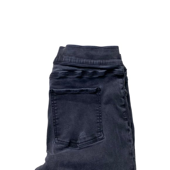 Spanx Vintage Distressed Ankle Skinny Jeans Womens Size Large Black Pull On - Picture 5 of 10